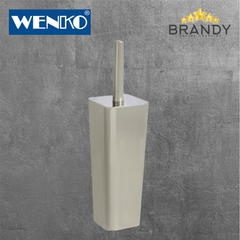 Wenko Candy Closed Toilet Brush Holder Taupe 10 x 38.5 x 10 cm-1