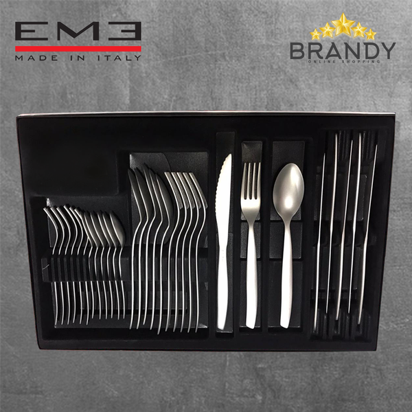 Shark Frozen Cutlery Set 30pcs, Stainless Steel, Silver Matt