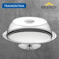 Ciclo Cake Stand With Cover, Stainless Steel & Acrylic