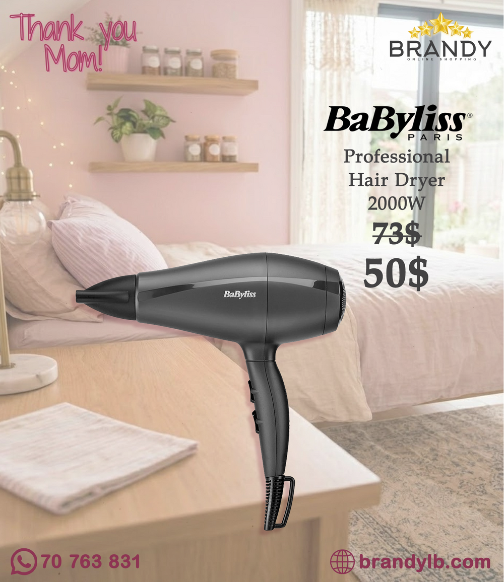 BaByliss Powerlight BAB5910SDE 2000W Italian Hair Dryer Charcoal