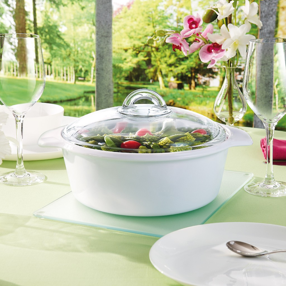 Vitroflam Pot - Opal Glass Serveware