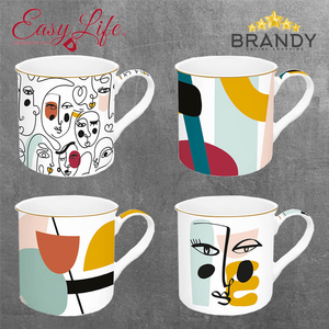 Modernism Mugs Set 4pcs, Porcelain, 300ml