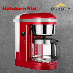 KitchenAid 5KCM1209EER 12-Cup Drip Coffee Maker Empire Red LCD Programmable Warming Plate
