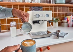 KitchenAid Semi - Automatic Espresso Machine with Grinder - Porcelain White