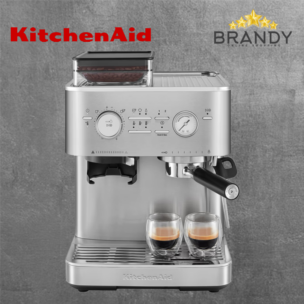 KitchenAid Semi - Automatic Espresso Machine with Grinder - Stainless Steel
