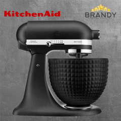 KitchenAid Special Edition Artisan Stand Mixer 4.7 L with Hammered Ceramic Bowl 5KSM156CXEBK Monochrome Black