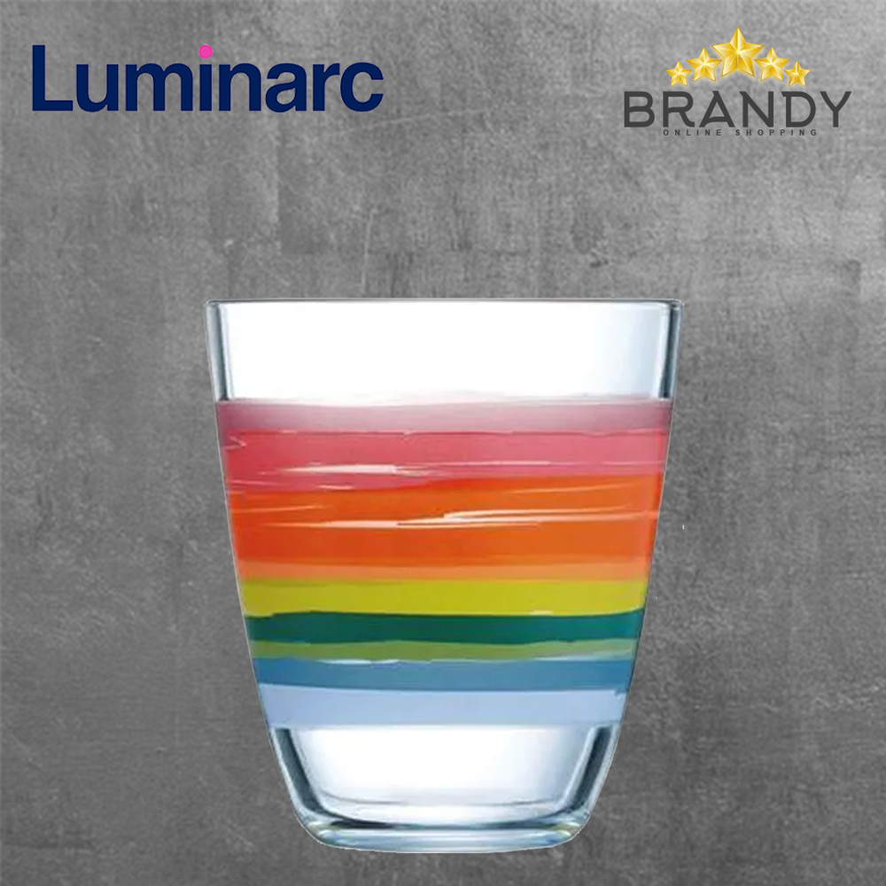 Color Pencil Short Cups Set 6pcs, 31cl Glass Drinkware