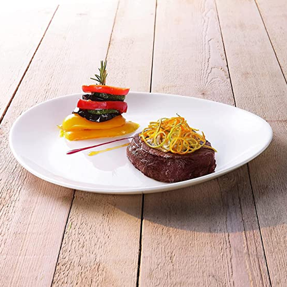 Friend's Time White Steak Plate 30cm