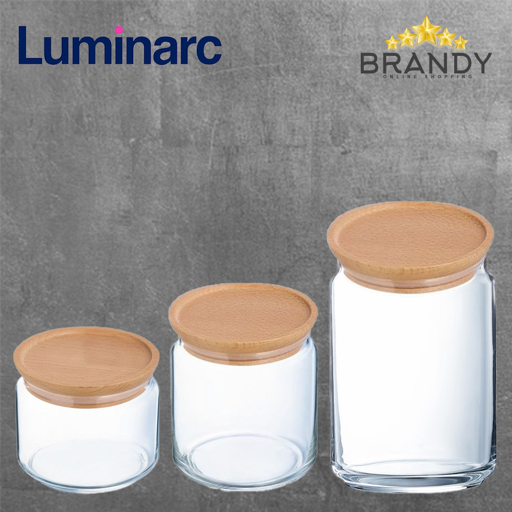 Pure Jars Wood Glass Food Containers