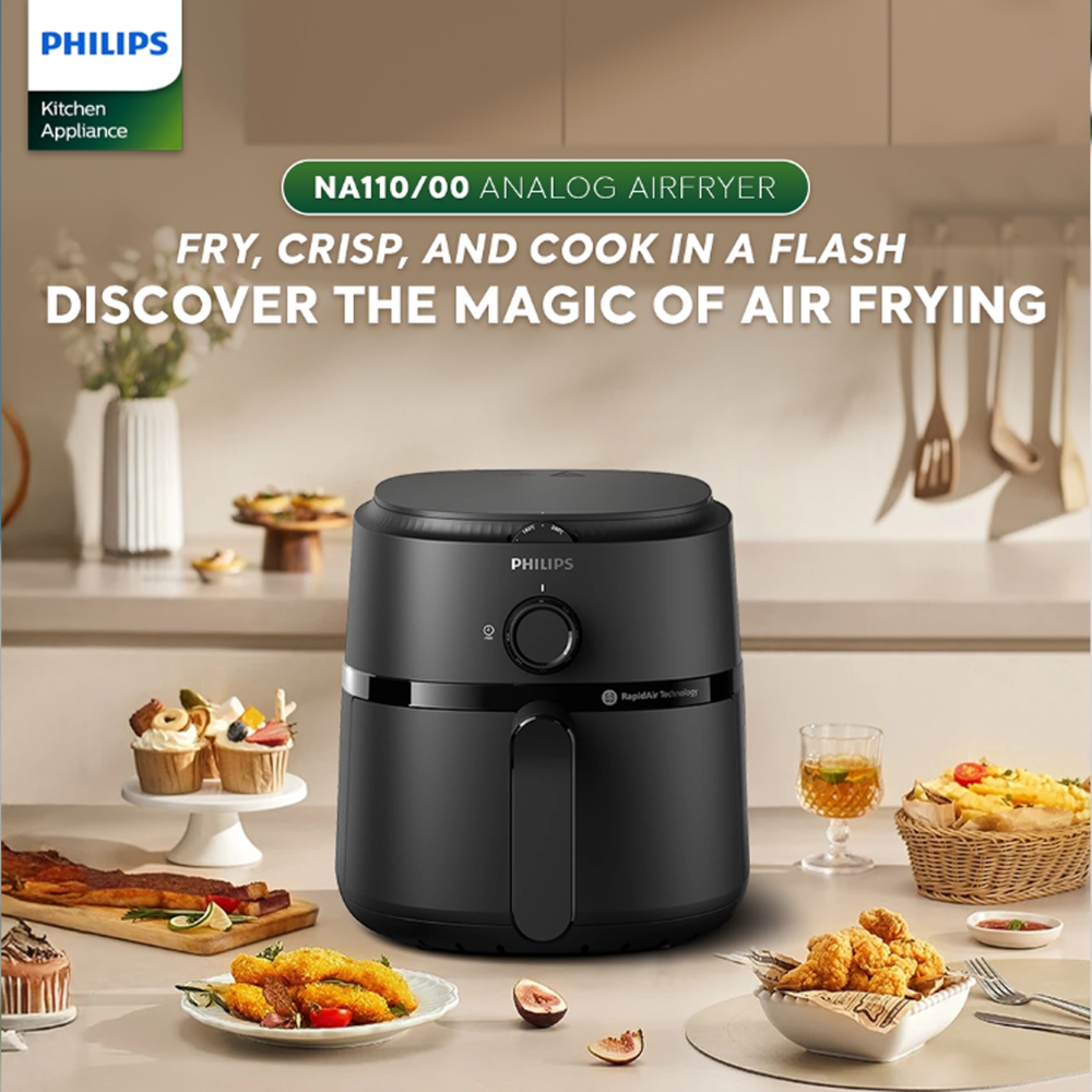 Air Fryer 3.2L NA110 Rapid Air Technology Healthy Fryer, 12-in-1 Functions, Black