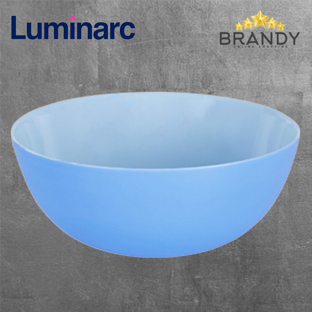 Diwali Blue Bowls 12cm Set 6pcs - Opal Glass, Made in France