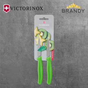 Victorinox Swiss Paring Knife Set 2-piece 8 cm Wavy Edge Green