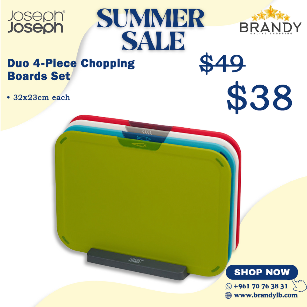 Duo 4-Piece Chopping Board Set with Stand