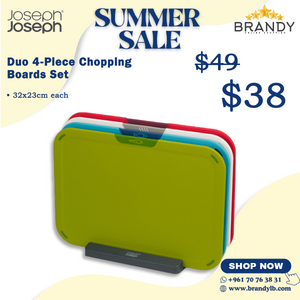 Duo 4-Piece Chopping Board Set with Stand
