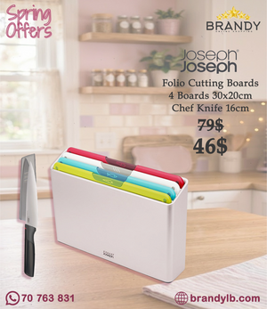 Joseph Joseph Folio Icon 4-Piece Cutting Board Set Large With Gift Knife-1