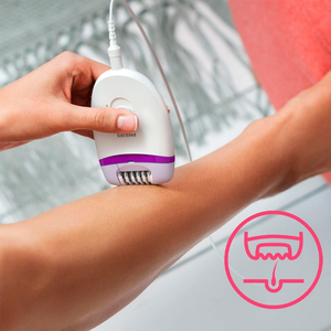Epilator BRE225 with Ergonomic Grip and Washable Head