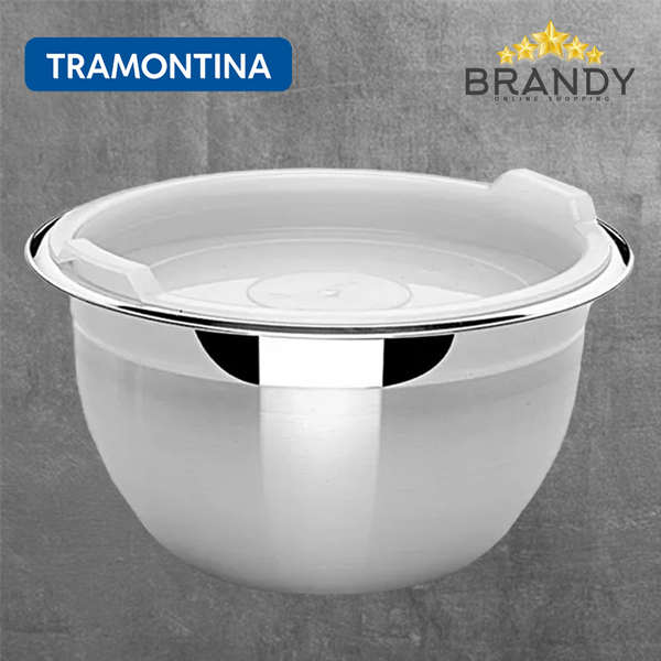 Tramontina Ciclo Stainless Steel Serving Bowl with Lid