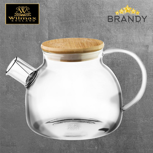Glass Tea Pot 1500ml with Bamboo Lid