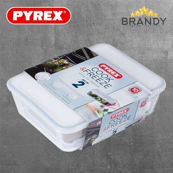 Cook & Freeze Set 2 Containers, Tempered Glass