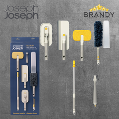 Joseph Joseph CleanTech 6-Piece Cleaning Tool Set with Telescopic Pole Stone