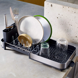 Joseph Joseph Extend™ Slim Steel Expandable Grey Dish Drainer