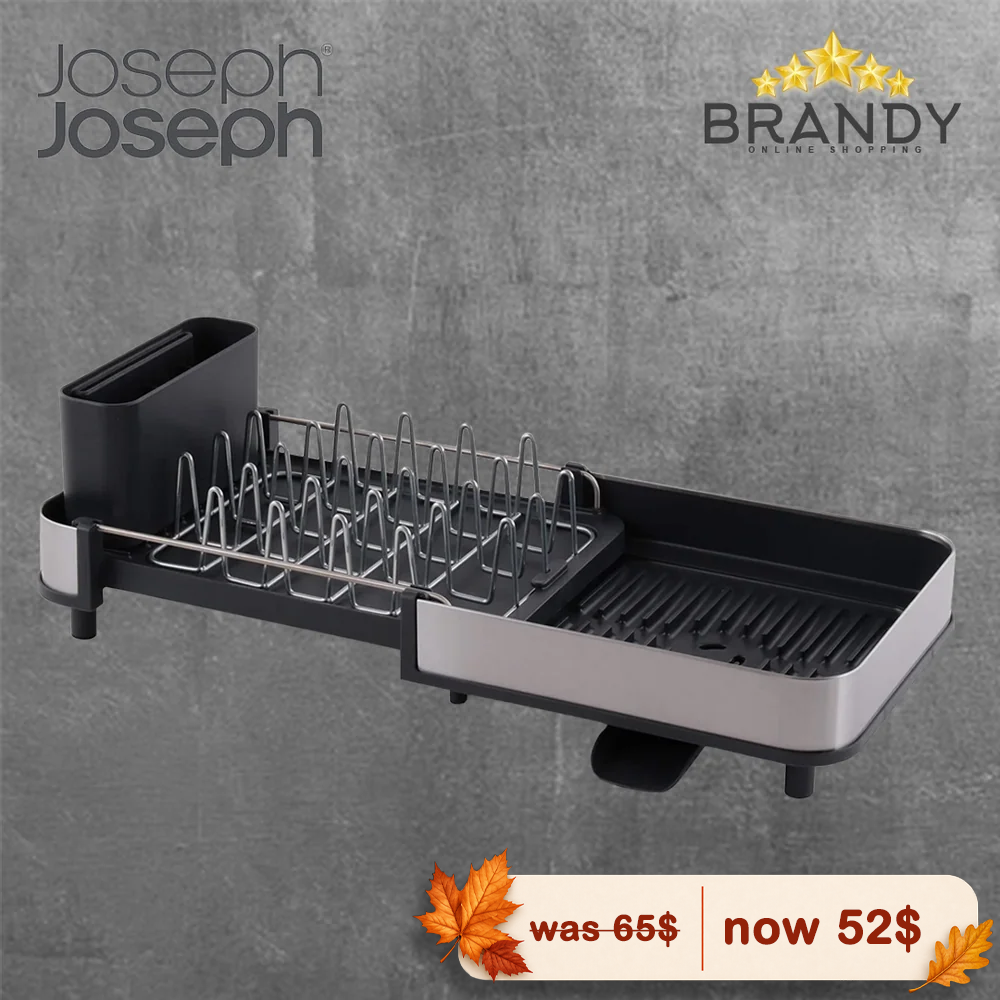 Joseph Joseph Extend™ Slim Steel Expandable Grey Dish Drainer