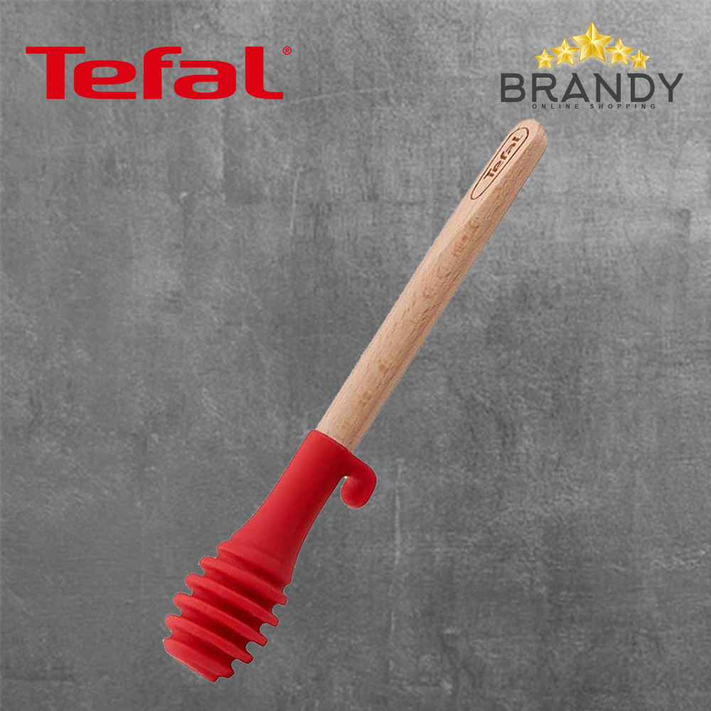 Ingenio Wood Honey Spoon with Red Silicone Head