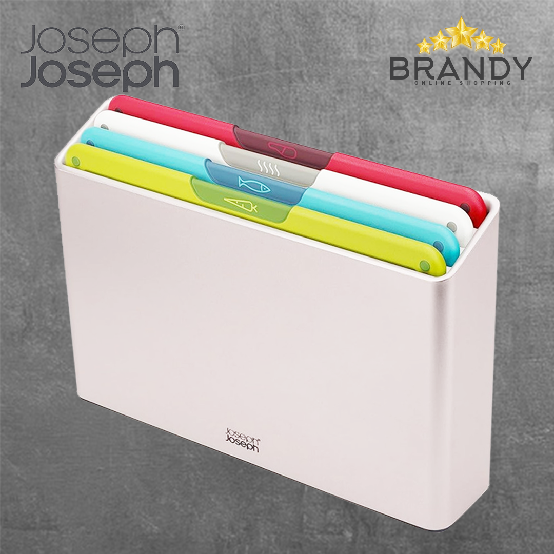 Joseph Joseph Folio Icon 4-Piece Cutting Board Set Large with Slim Sta