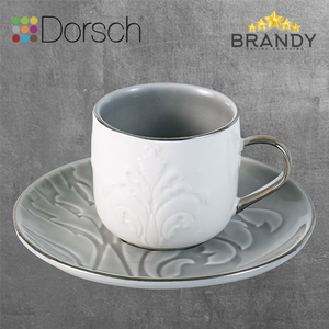 Leaf Olive Coffee Cups Set 6pcs