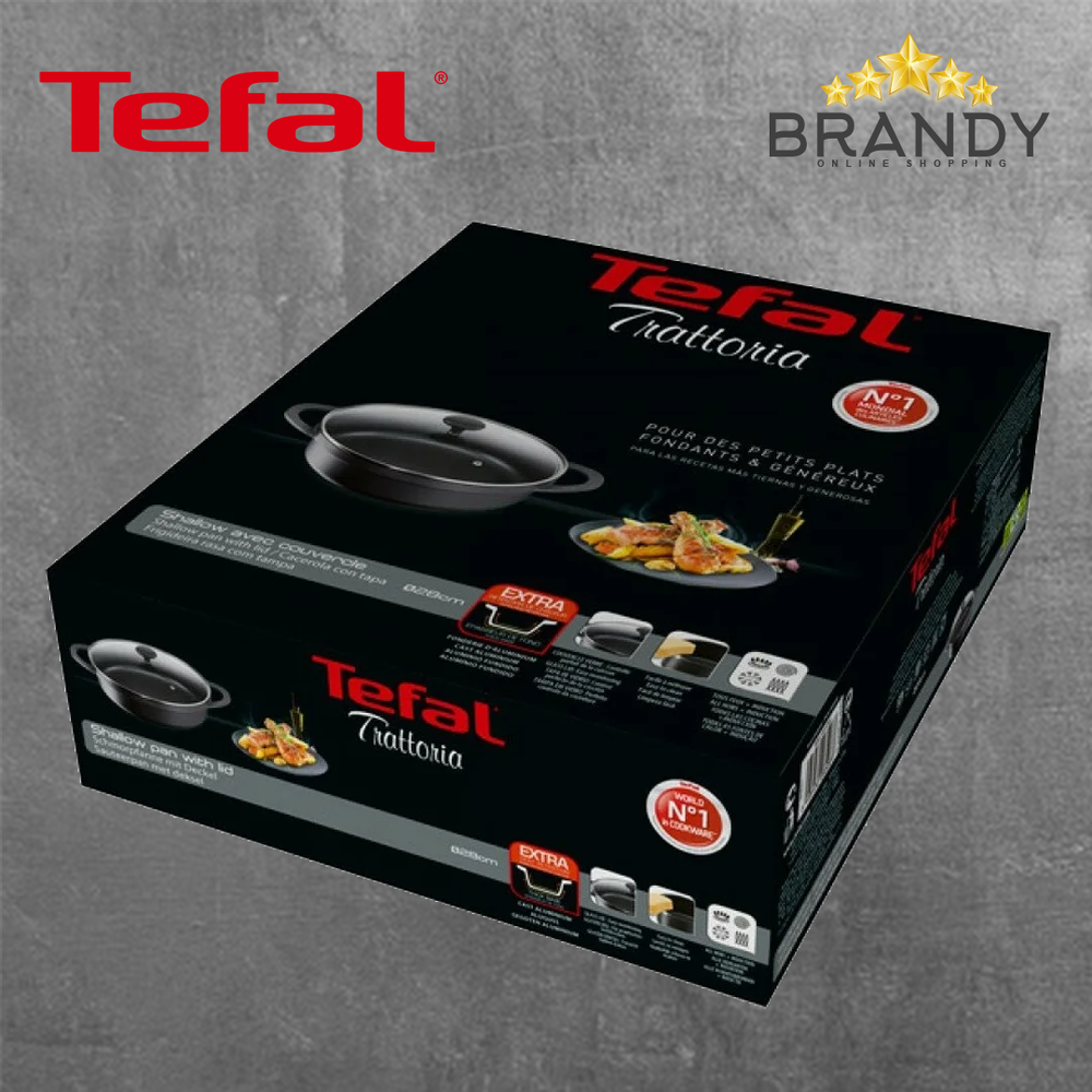 Trattoria Low Casserole 28cm with Titanium Coating