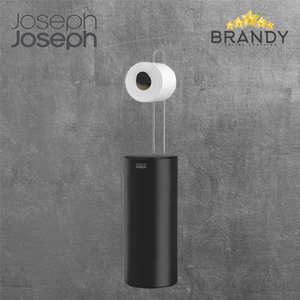 Joseph Joseph EasyStore™ Matt Black Concealed Toilet Roll Holder