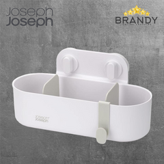 Joseph Joseph Duo Large Shower Caddy Suction-Mount White Dividers