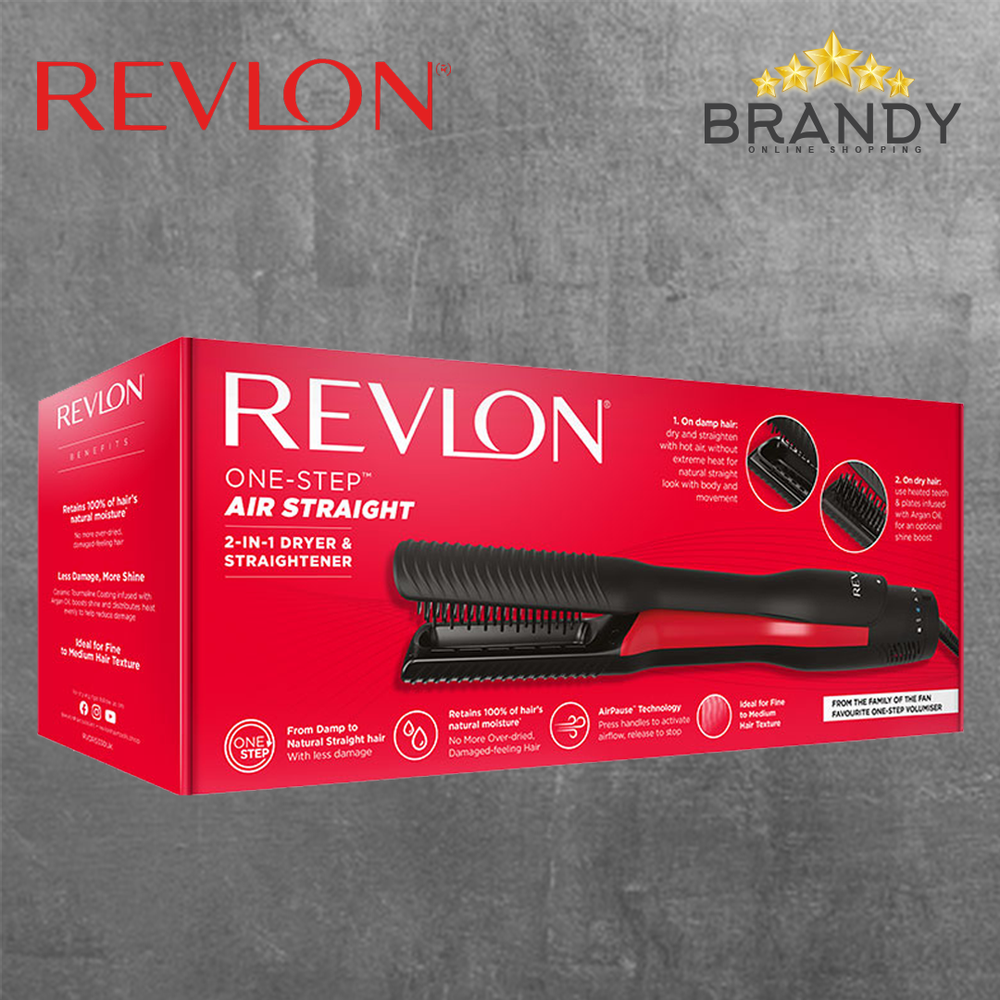 One-Step Air Straight DR5330 Hair Dryer and Straightener, 1000W, 6 Heat Settings