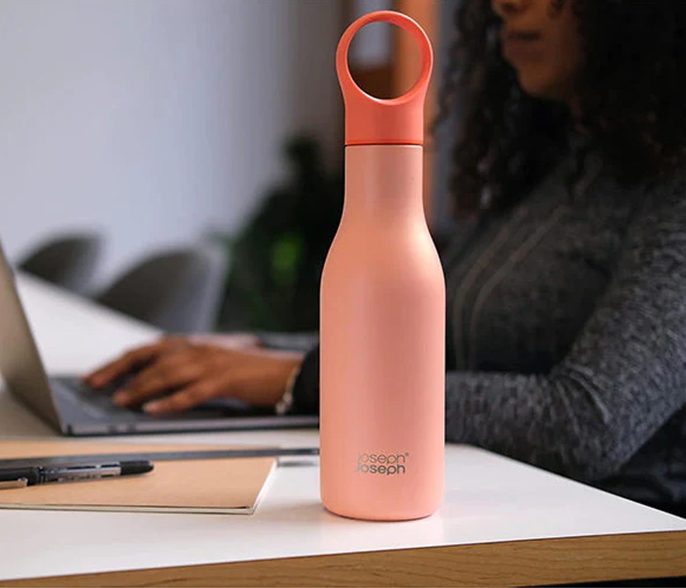 Loop Bottle 500ml Coral - Double Walled Stainless Steel