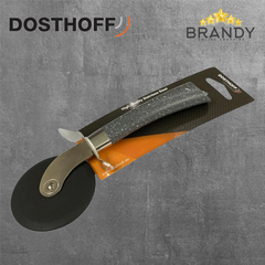Stainless Steel Pizza Cutter with Grey Plastic Handle