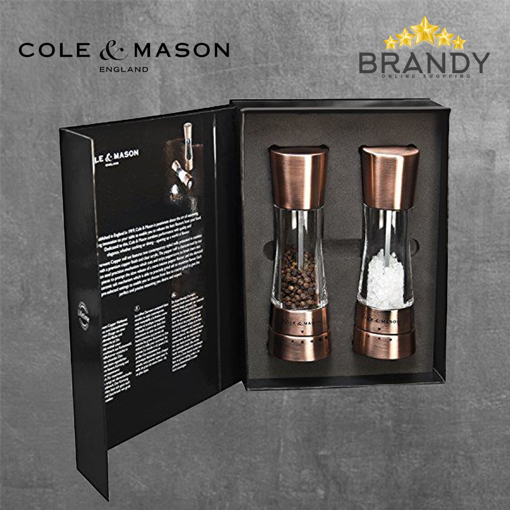 Derwent Copper Salt & Pepper Grinders Set 2pcs