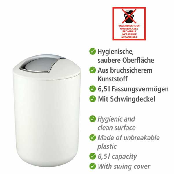 Brasil White Bin 6.5L