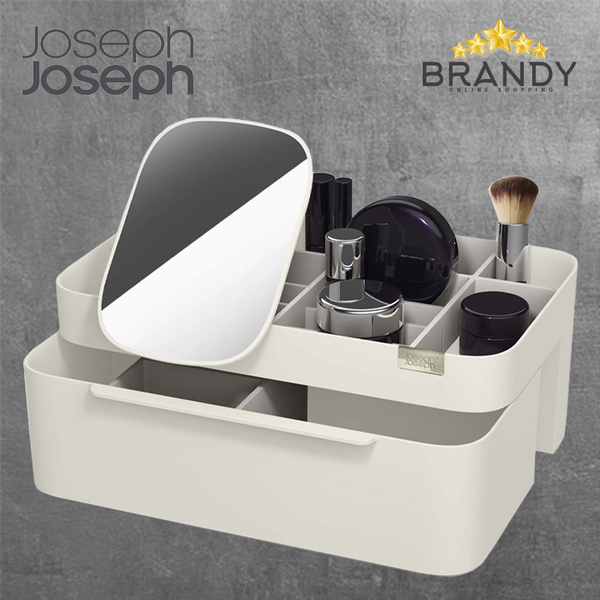 Joseph Joseph Make Me Up Compact Mirror & Makeup Organiser Set Shell 75005