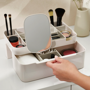 Joseph Joseph Make Me Up Compact Mirror & Makeup Organiser Set Shell 75005
