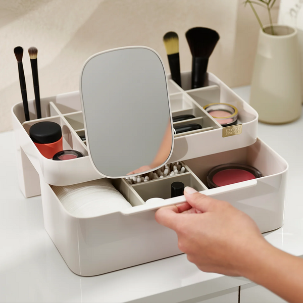 Joseph Joseph Make Me Up Compact Mirror & Makeup Organiser Set Shell 75005