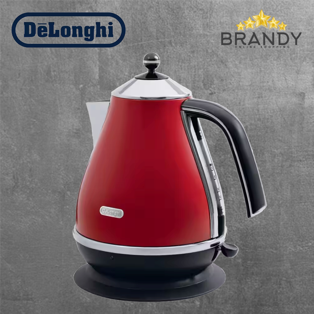 Icona Electric Kettle Red KBO2001R Retro Design 1.7L Stainless Steel