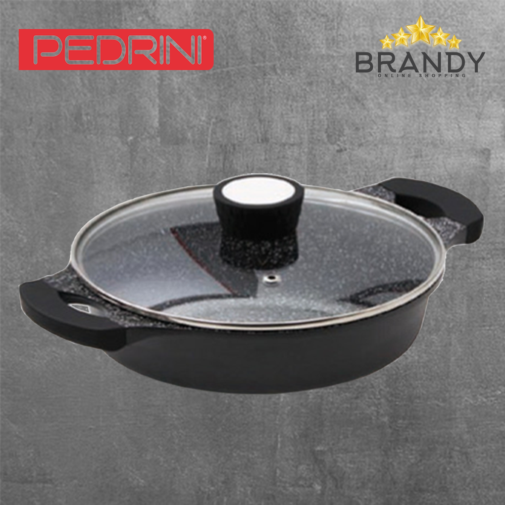 Magma Stone Low Casserole with Glass Lid