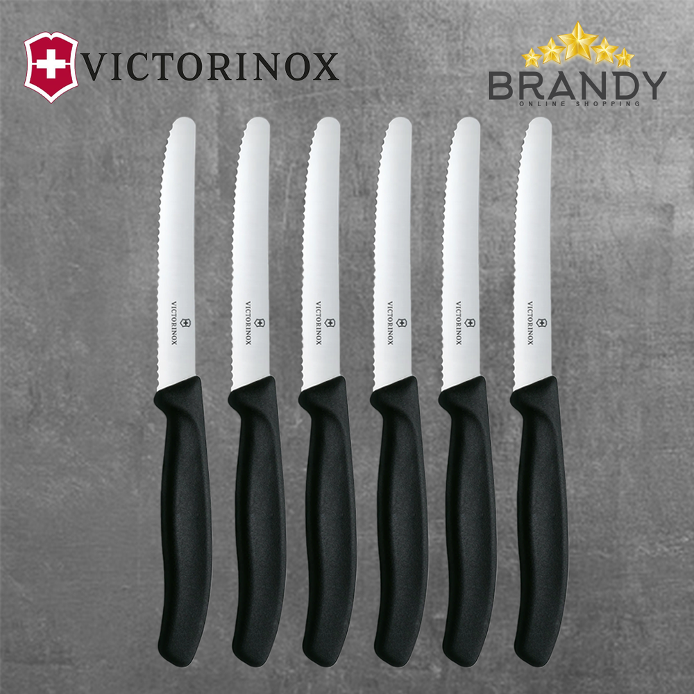 Steak Knives Set 6pcs with Stainless Steel Blades