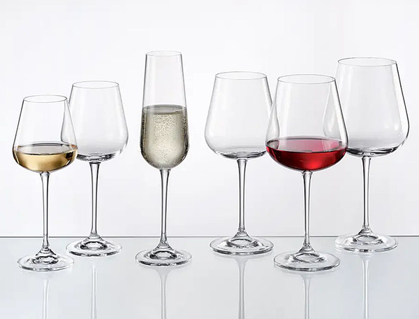 Ardea Champagne Glasses Set 6pcs Crystal Glass