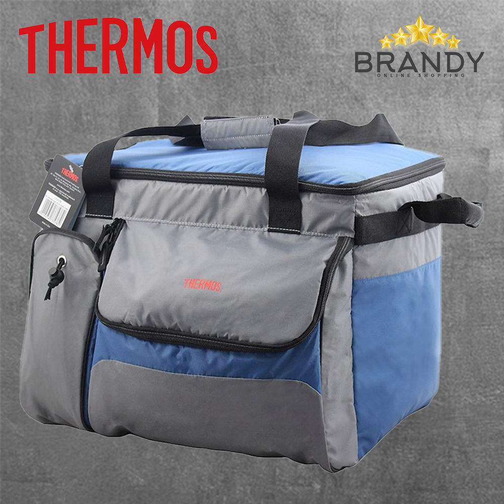 Thermos Lunch Bag with IsoTec Insulation - Blue & Grey