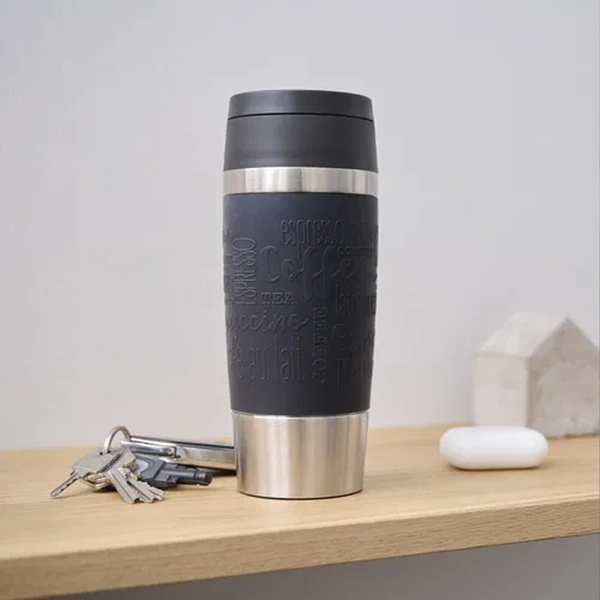 Travel Mug Black 360ml Stainless Steel Insulated Drinkware