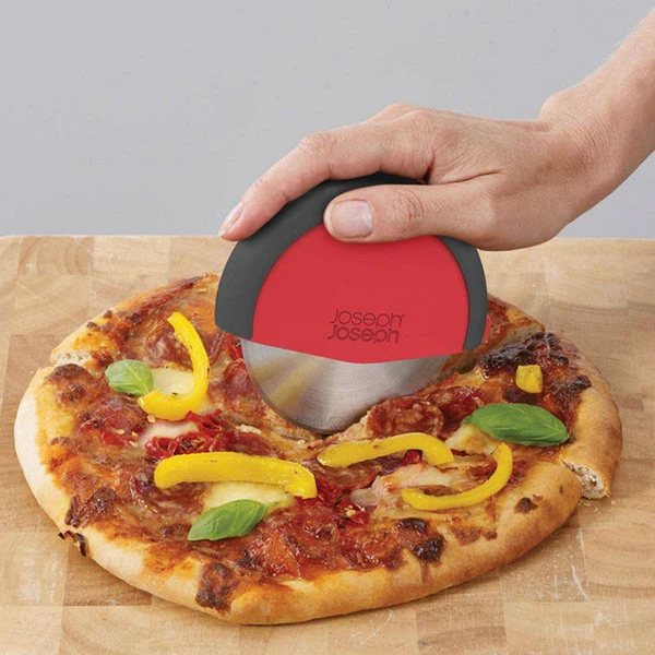 Duo Disc Pizza Cutter with Non-Slip Silicone Grip