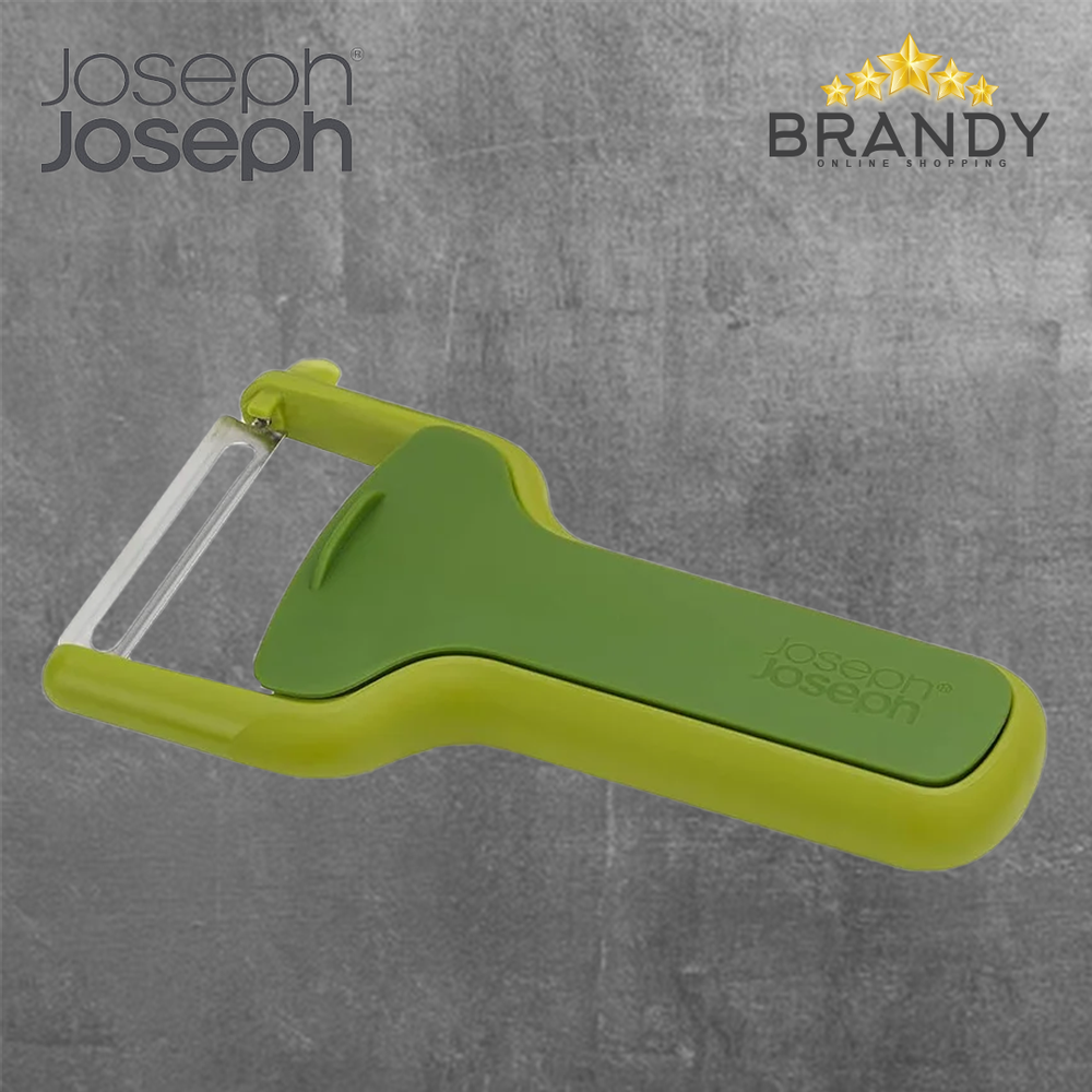 SafeStore Green Straight Peeler with Stainless Steel Blade