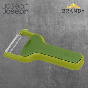 SafeStore Green Straight Peeler with Stainless Steel Blade
