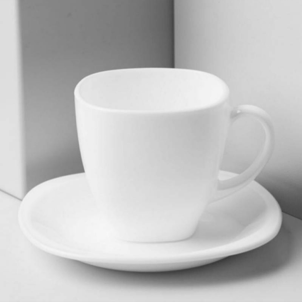 Carine White Set 6 Tea Cups